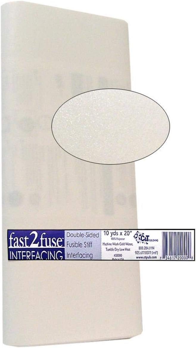C&T Publishing Fast2Fuse Interfacing, White