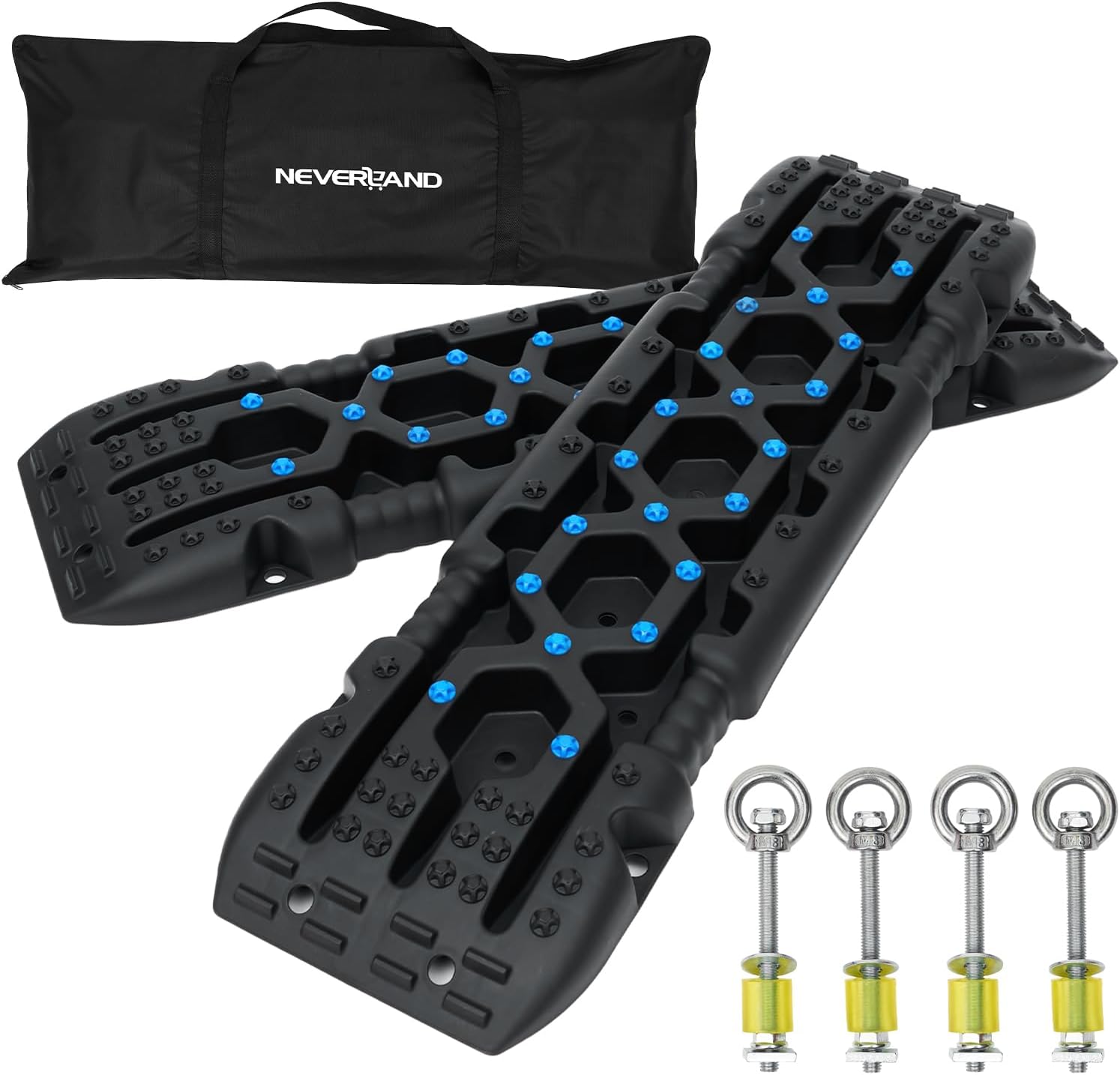 NEVERLAND Traction Boards Recovery Tracks - Traction Boards Offroad Recovery Tracks for Sand Mud Snow, Recovery Boards for 4X4 Vehicle RV Truck Jeep SUV Emergency Tire Traction (Orange)