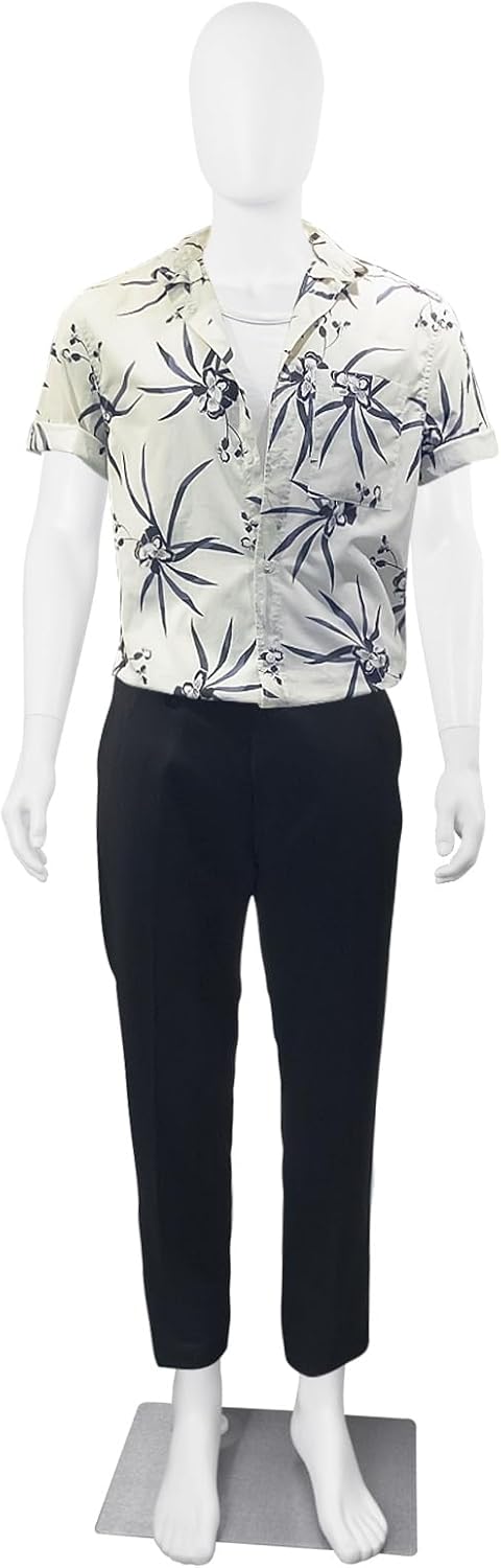 SubSun Female Full Body Mannequin Dress Form White 70 Inches Adjustable Detachable Realistic Standing Plastic Model with Metal Base Mannequin Head Rotatable Pendulum