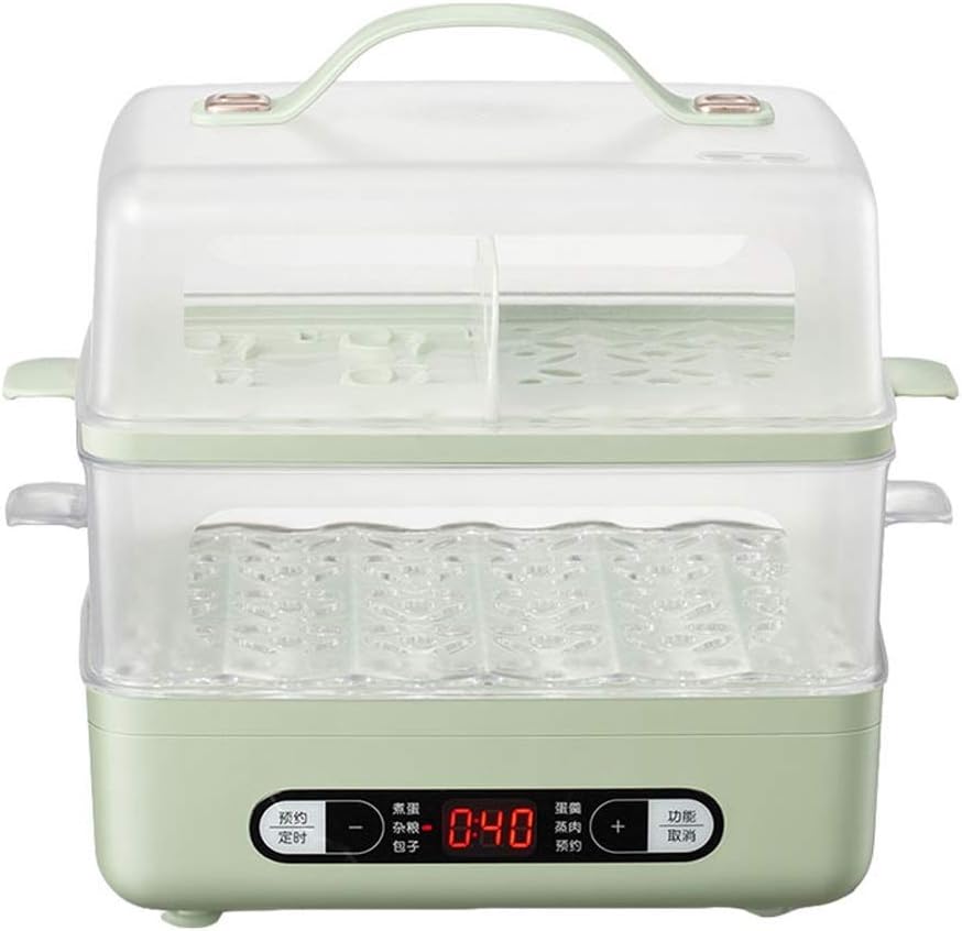 Automatic Household Electric Steamer Cooker 2 Layers Multi Steaming Cooker Machine Easy