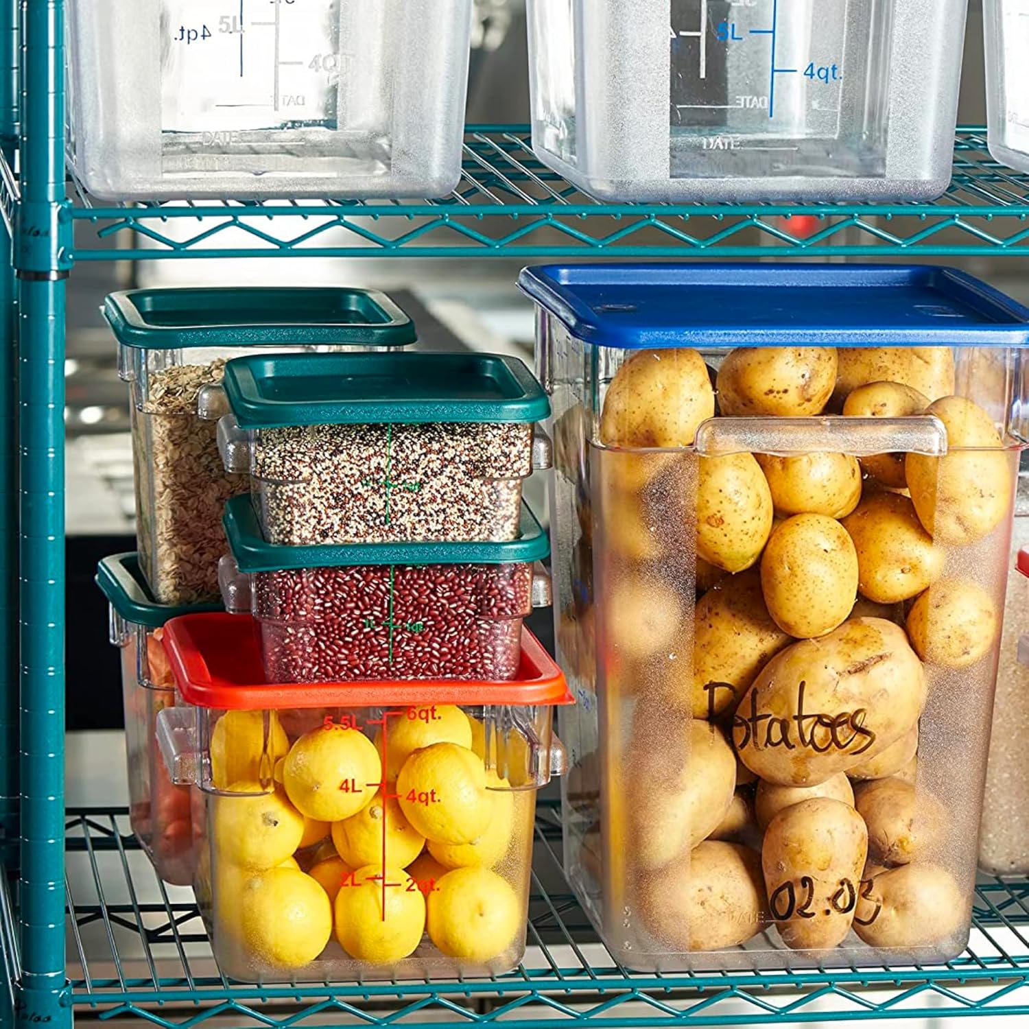 APLSS NSF 4-Tier Green-Epoxy Storage Shelves, 18