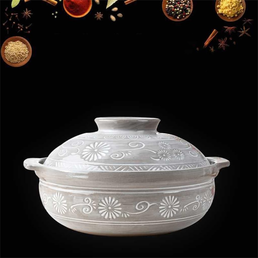 Casserole Stew Pot Household Soup Stoneware Rice Noodles Clay Flat Bottom Porcelain Pots