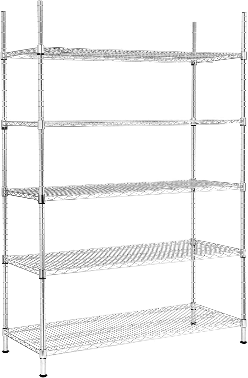 Land Guard 5 Tier Chrome Storage Racks and Shelving - 48