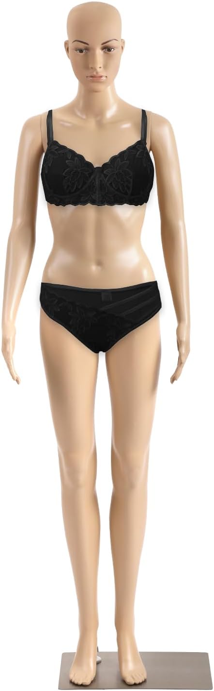 Clothing Mannequin Female Full Body Mannequin 69 Inch Clothes Form Stand Rotatable Detachable Head Arm with Metal Base Used for Display Clothing