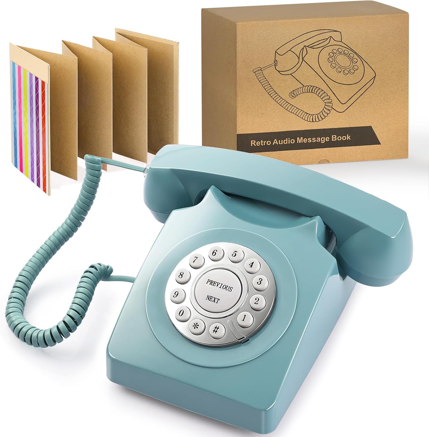 Audio Guest Book Wedding Phone, Record Guest Messages, Retro Audio Guestbook for Wedding, Baby Shower Message Voicemail, Save The Congratulations of Relatives and Friends