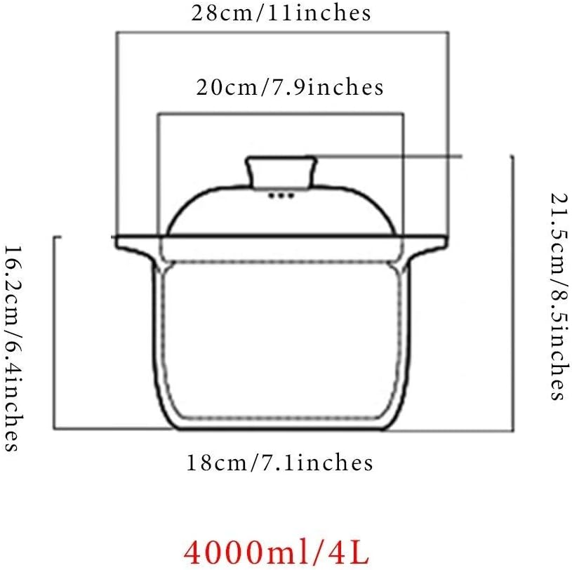 Casserole - Patterned ceramic round black casserole/clay pot earthen cookware with cover(Large)