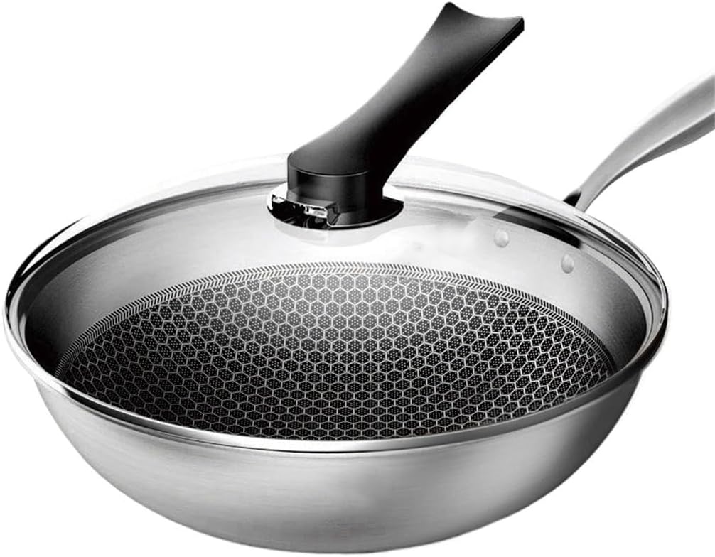 Stainless Steel Frying Pan Household Universal Stovetop Composite Non-stick Cookware