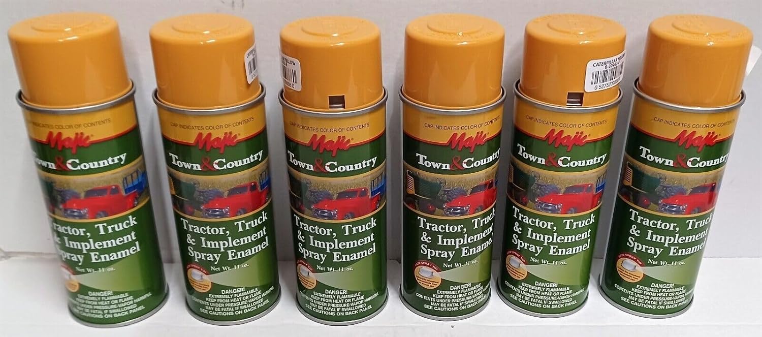 Cannot Ship to CA. 6 Cans Yellow Spray Paint for JCB Skid Steer Crawler Dozer Loader