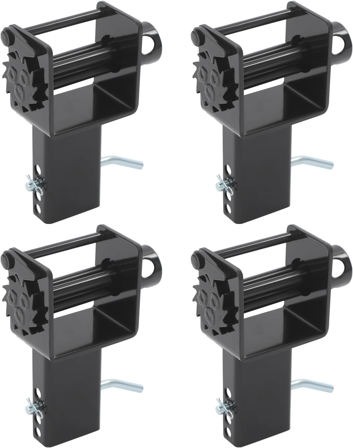 4 Pack Trailer Stake Pocket Winch, Winch Flatbed Utility Capacity 5400 lbs, Heavy Duty Carbon Steel Winch for Flatbed and Truck Stake Pockets