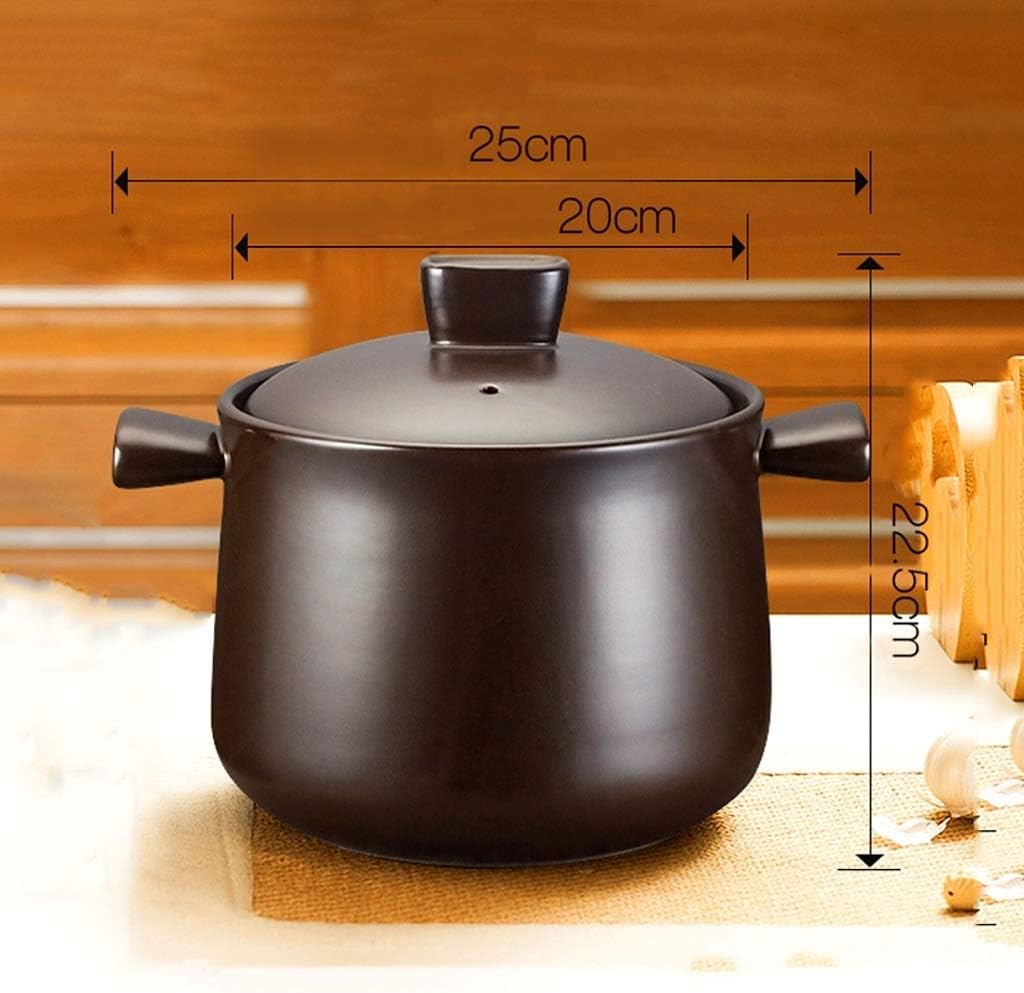 Ancient Cookware Rounded Soup Pot -Seasoned Cast Iron Oven with Lid and Handles