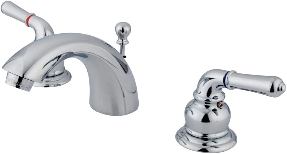 Kingston Brass KS2951 Naples Mini Widespread Lavatory Faucet, Polished Chrome