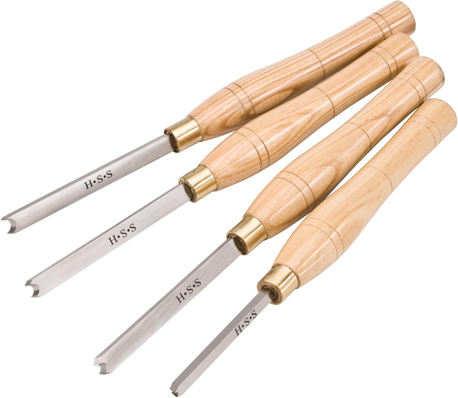 Woodstock D3781 Beading Lathe Chisel Set, 4-Piece