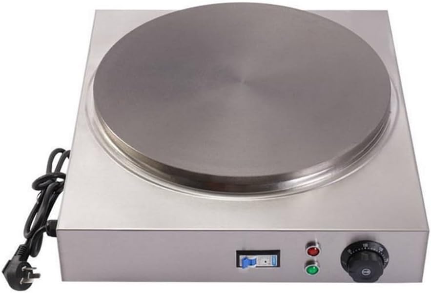 50CM, 220V Commercial Electric Crepe Machine Diameter 40Cm-50Cm Pancake Baking Iron Plate Machine for Commercial Electric Multigrain Pancake (2500W)