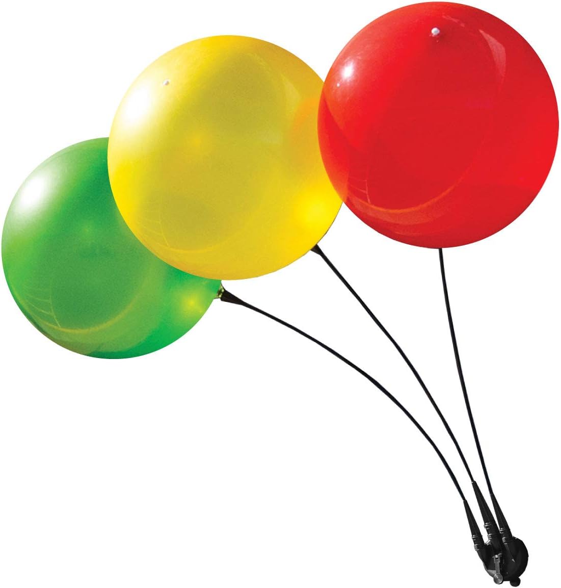 Weatherproof Reusable Balloon Triple Suction Cup Kit - Helium Free Plastic Outdoor Balloons