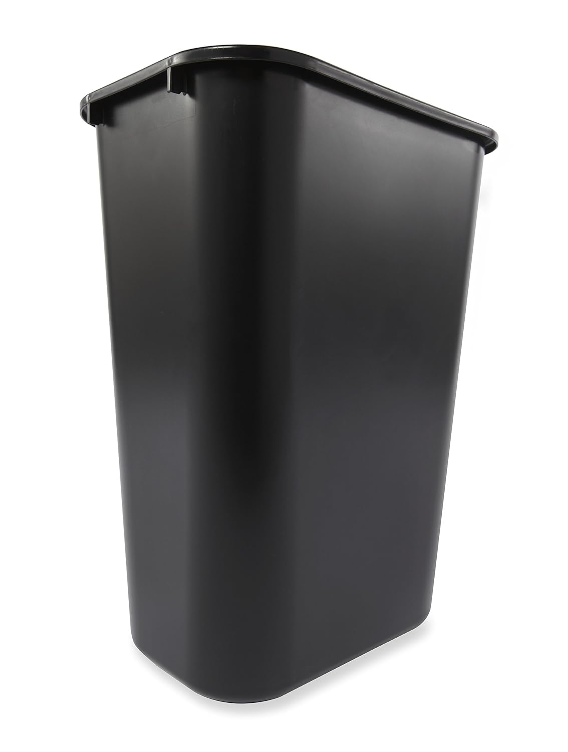 Rubbermaid Commercial Products Deskside Wastebasket/Trash Can, 10.25-Gallon/41-Quart, Black, Plastic, Garbage Can for Home/Office, Fits Under Desk/Sink/Cabinet, Pack of 12