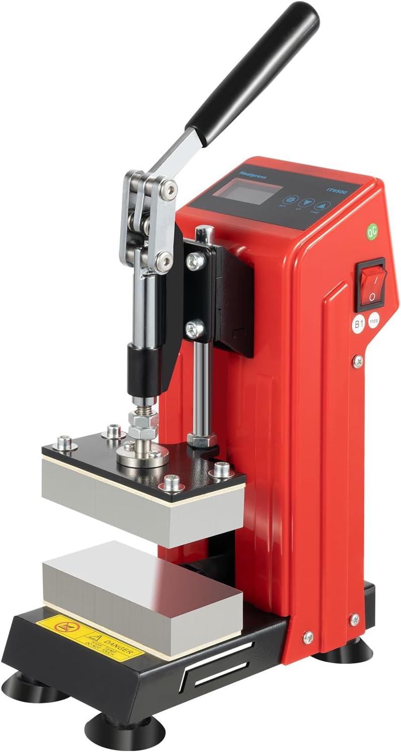 Heat Press Machine 900W Mini Manual Heat Presser Heavy Duty Hot Press Stamping