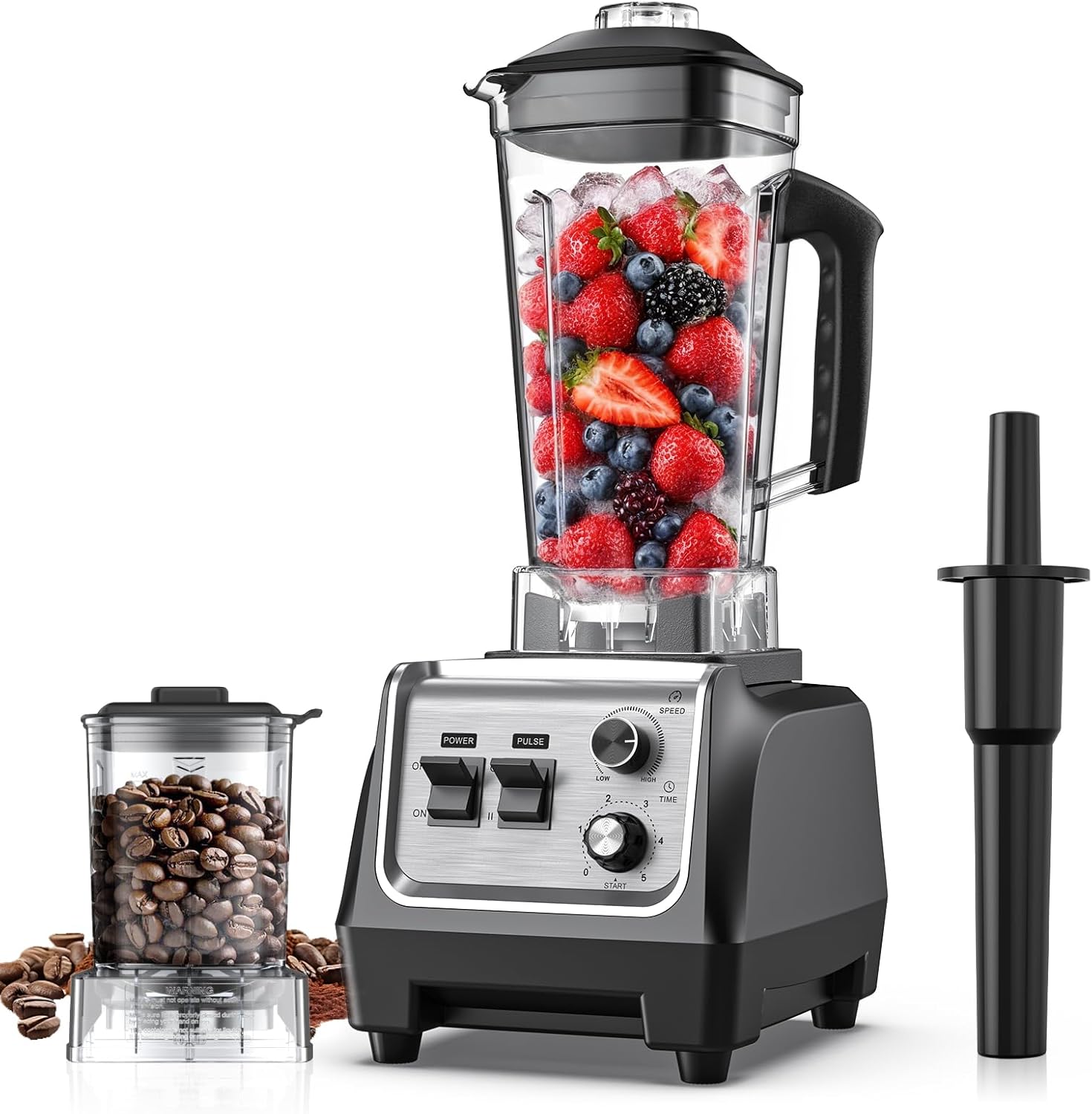 1800W Smoothie Blender and Grinder Combo 70OZ Large Capacity Countertop Blenders for Kitchen High Speed Blender for Smoothies Ice Crushing Frozen Drinks Puree (Dark Red)
