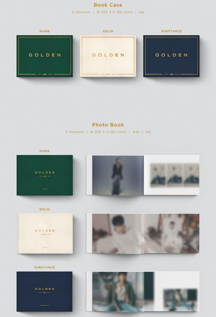 [Set] BTS JUNGKOOK GOLDEN 1st Solo Album 3 Ver Set + Weverse Album Ver