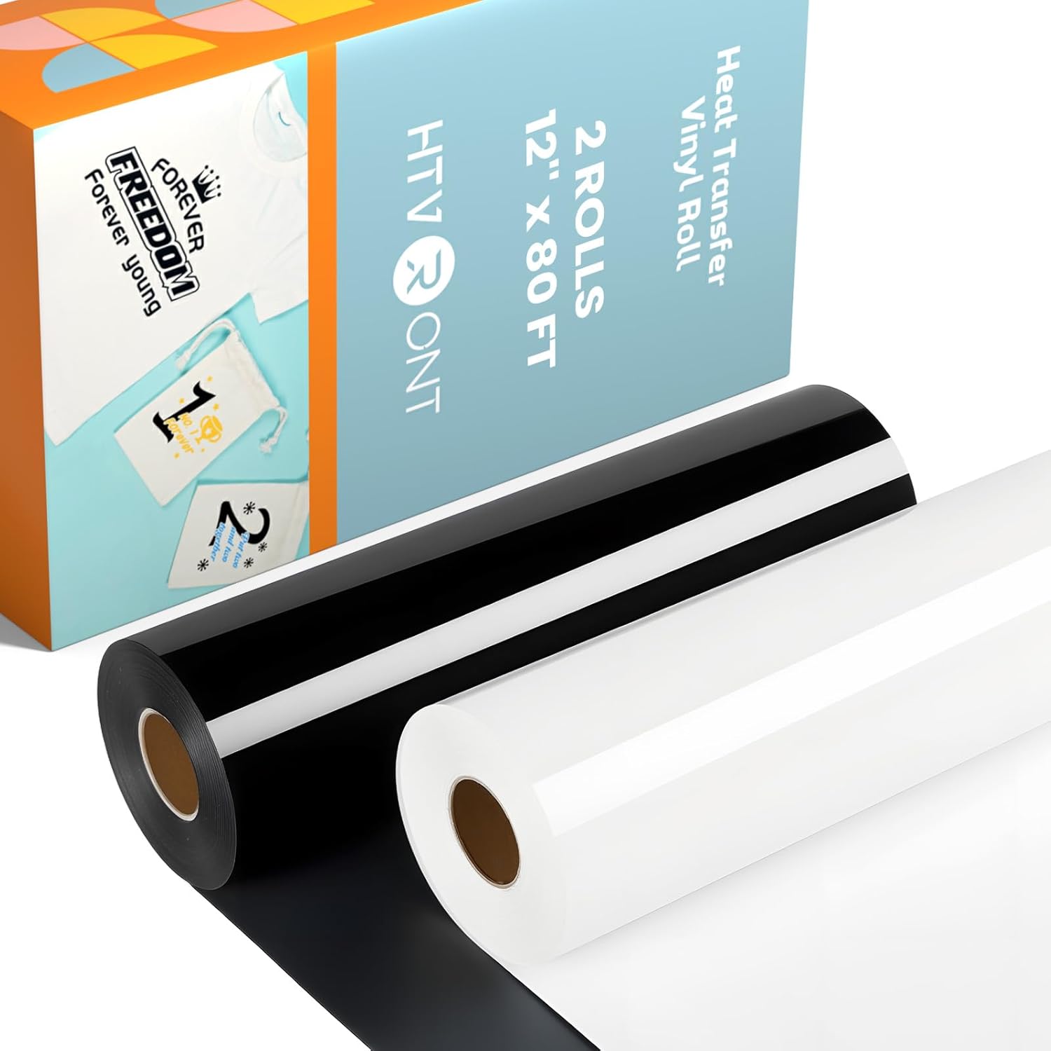 HTVRONT Heat Transfer Vinyl Rolls - 2 Pack 12