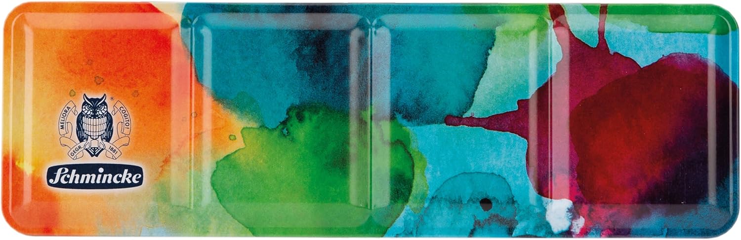 Schmincke - AKADEMIE® AQUARELL, 12 x 1/2 pans, 75 782 097, metal box, painting set, fine watercolors