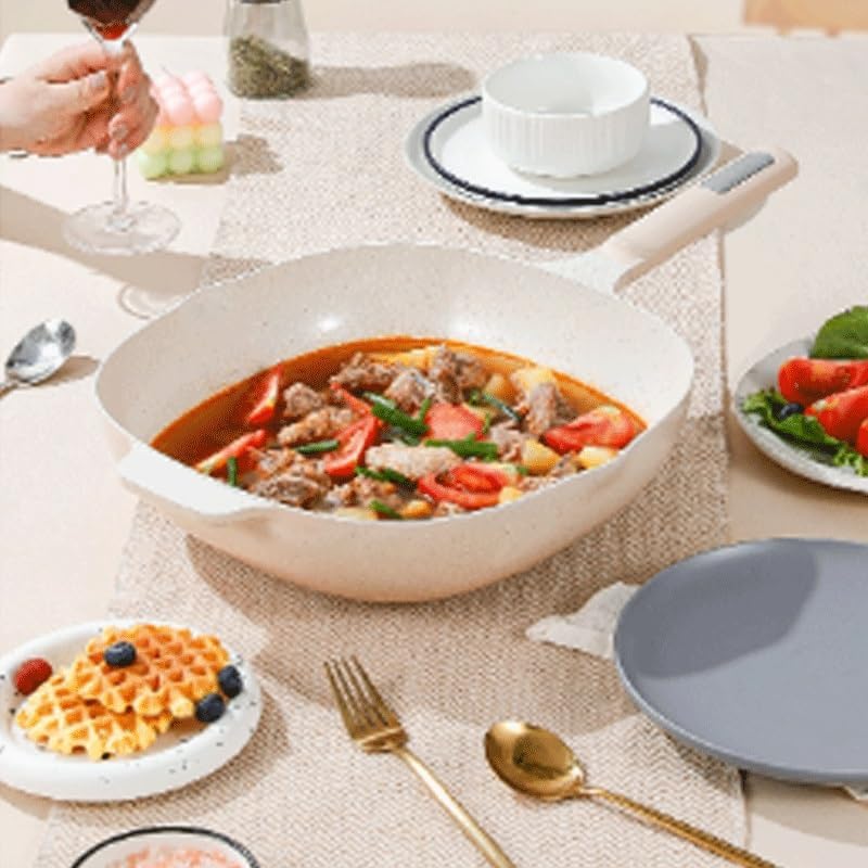 The Hybrid Non-Stick Wok Tourmaline Non-stick Pan Cooking Wok Gas Stove Induction Cooker Stir-frying Family kitchen