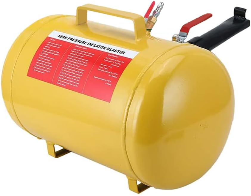 10 Gallon 145PSI Air Tire Bead Seater Blaster Tool Seating Tire Inflator Car Truck Tractor Seating Tool with Pressure Gauge & Handle for Tires Up to 24.5 inches Air Bead Blaster Inflator Tool