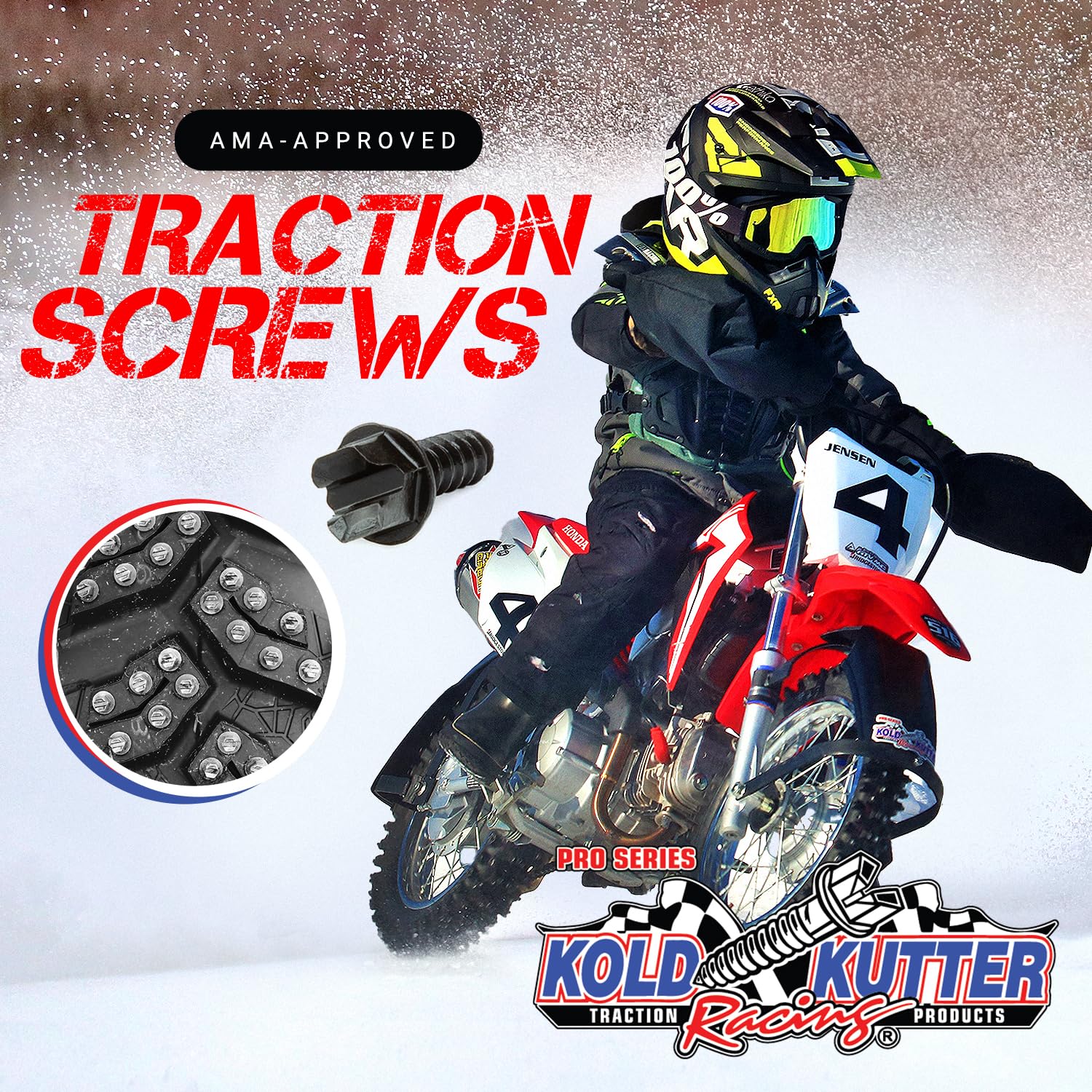 Kold Kutter AMA-Approved Traction Screws 1000 Pack (#8) 3/8