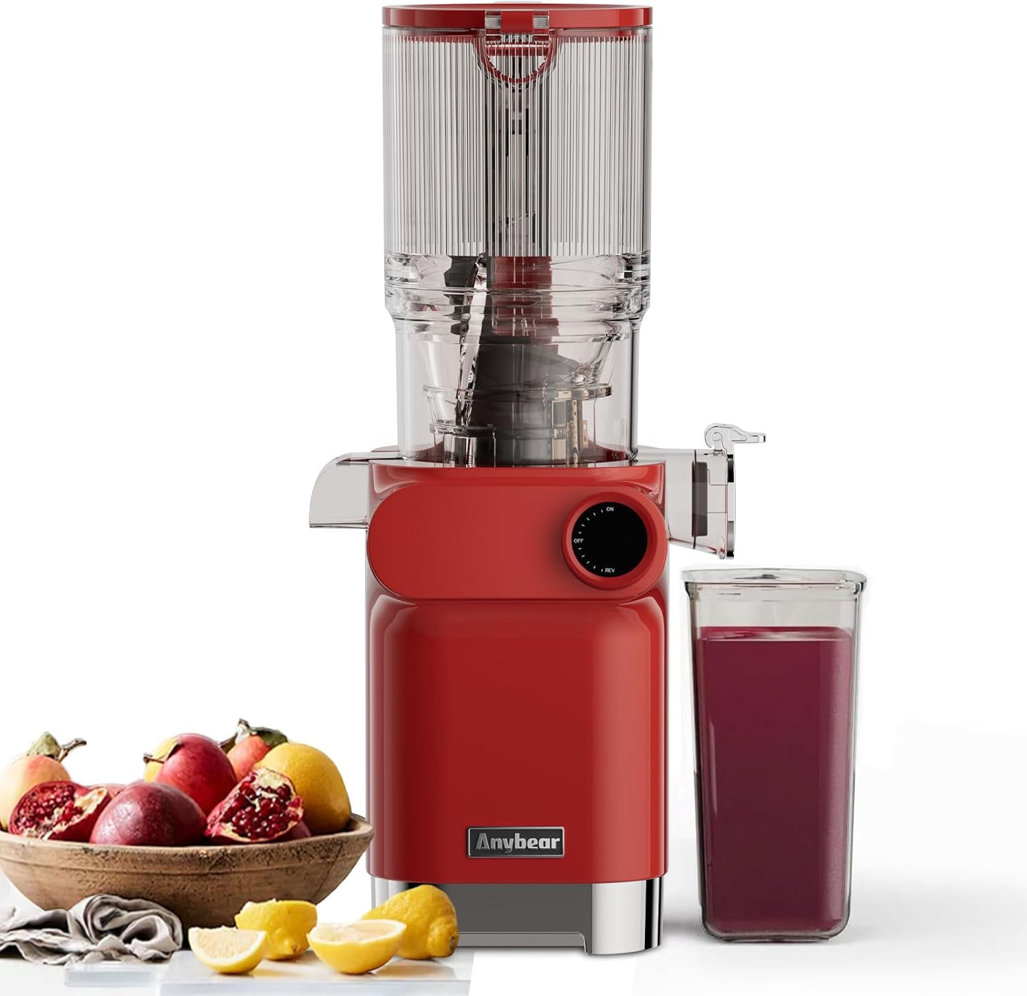 Anybear Cold Press Juicer, 200W Slow Masticating Juicer 4.3