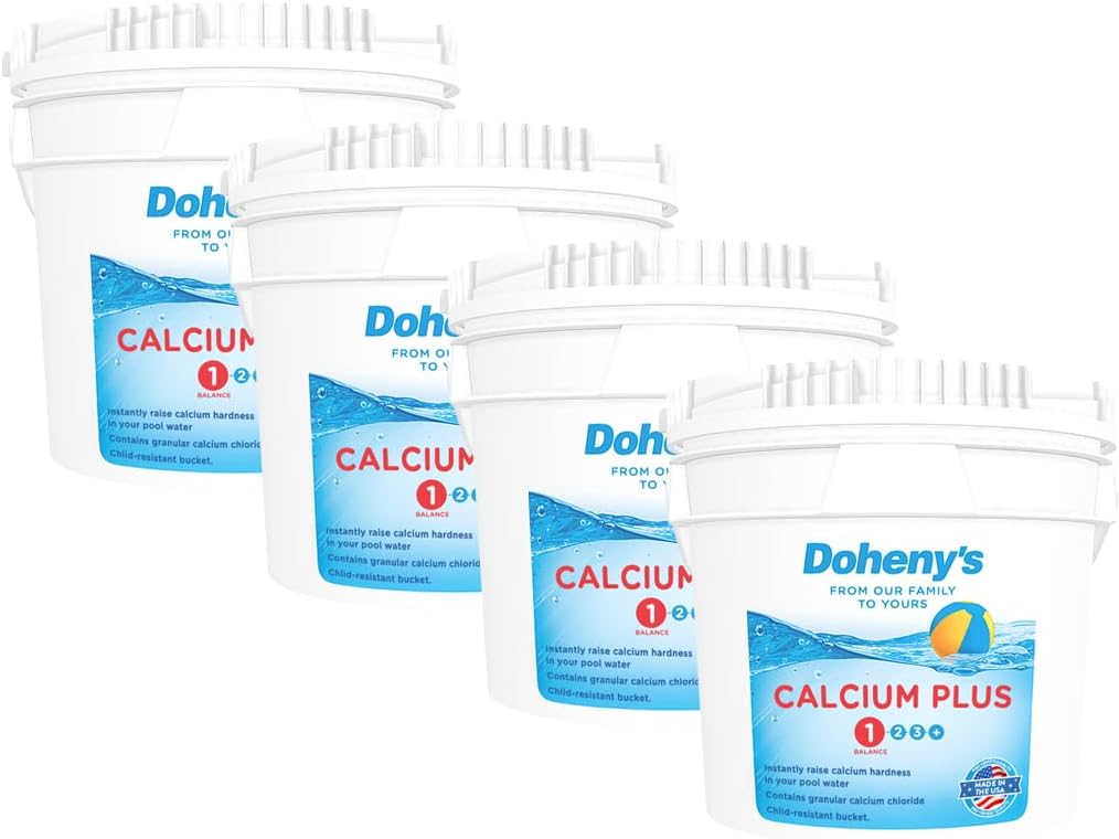 Doheny's Calcium Plus | Raise Your Calcium Hardness Level | Pro-Grade Granular/Flake Calcium Chloride | Low Calcium Hardness Levels Lead to Corrosion & Staining On Pool Surfaces and Fixtures | 100 LB