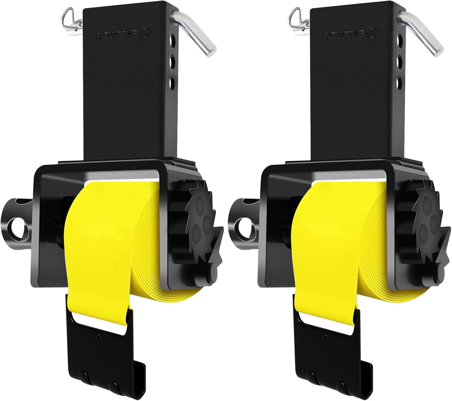 4Pack Trailer Stake Pocket Winch Flatbed Kit, Capacity 16,200 lbs Utility Flatbed Accessories, Include 4 inch Yellow Flatbed Winch Straps 30 Ft for 2x4 Stake Pockets