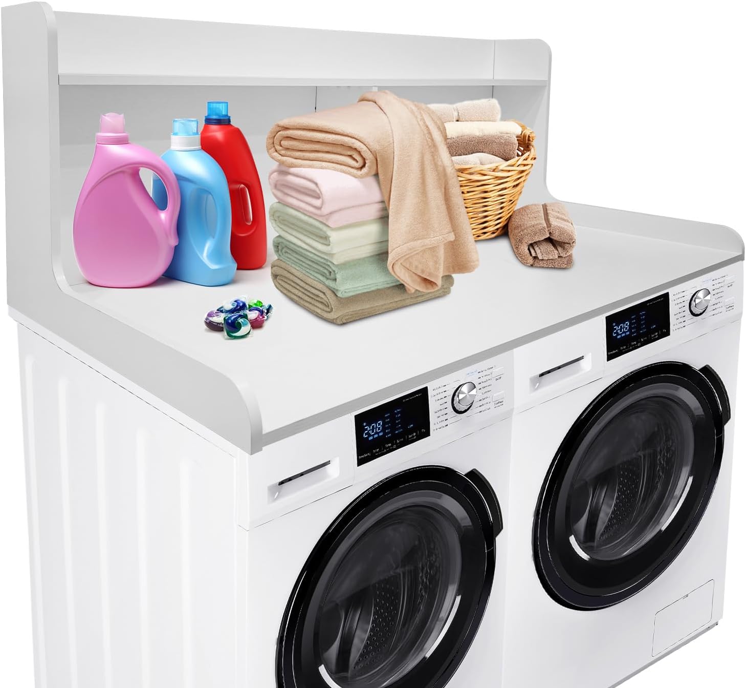 Washer Dryer Countertop, Wood Laundry Countertop with 2.75