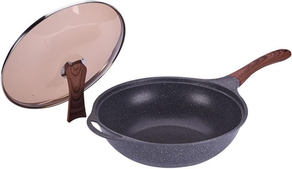 Non-stick Frying Pan Household Flat Bottom Smokeless Induction Cooker Gas