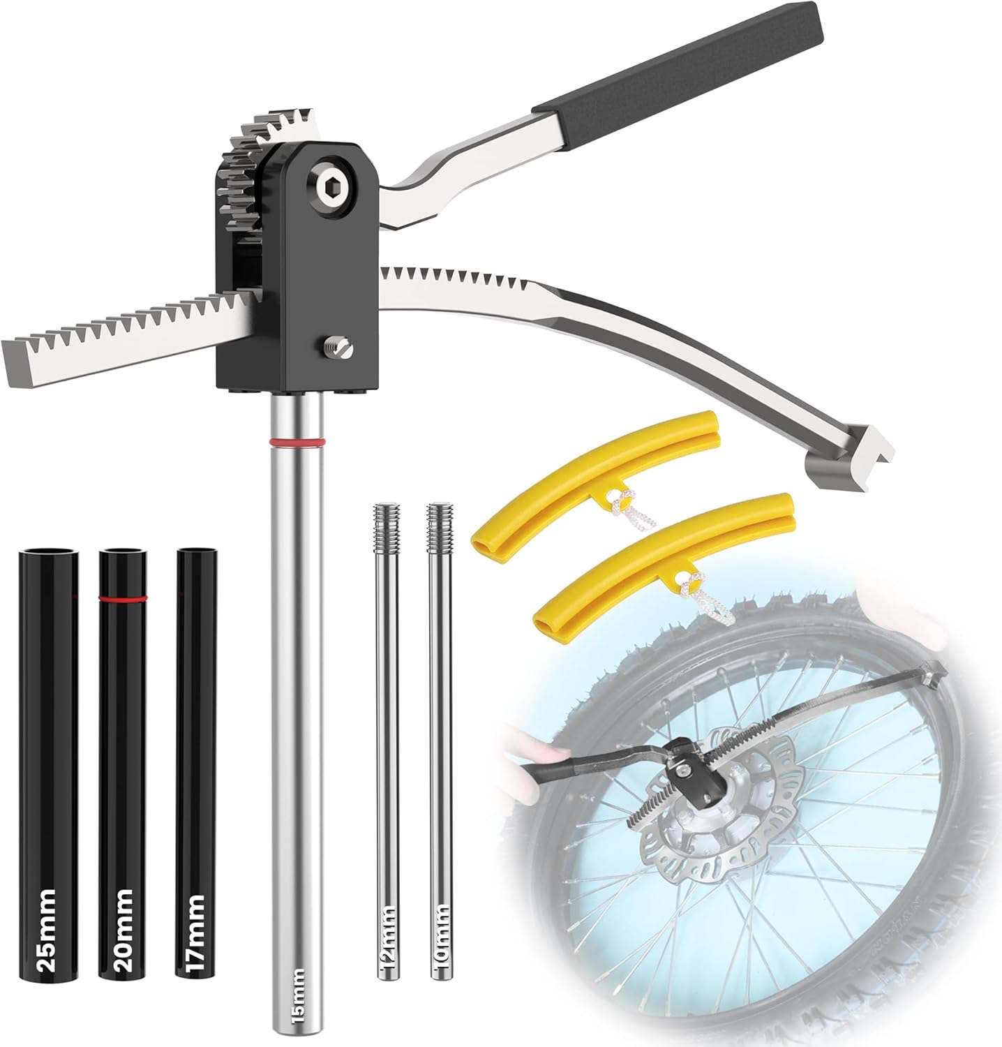 Dirt Bike Tire Changing Stand, Heavy-Duty Portable Tire Mounting Tool Kit for 16