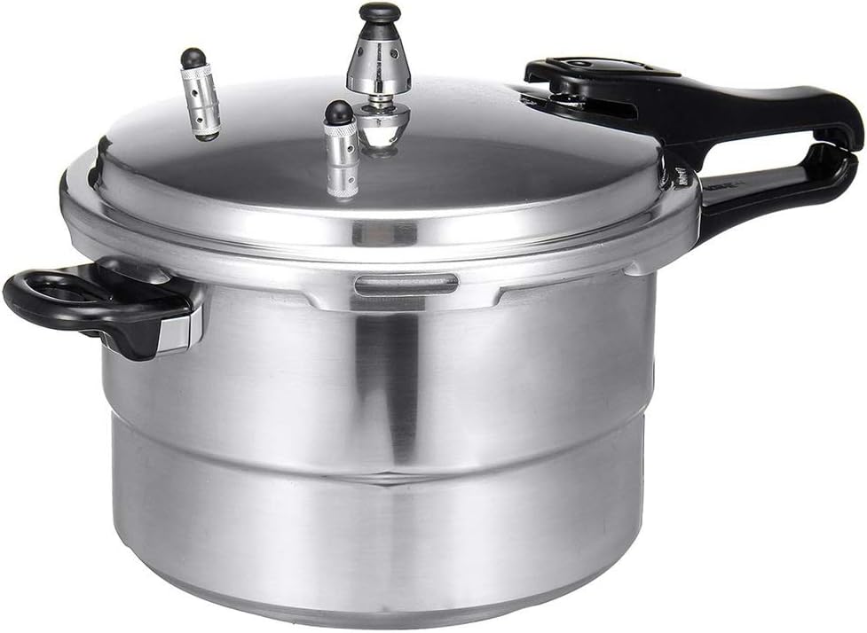 7L Aluminium Alloy Kitchen Pressure Cooker Gas Stove Cooking Safety Protection With Steam Plate For Induction Cooker Gas Furnace