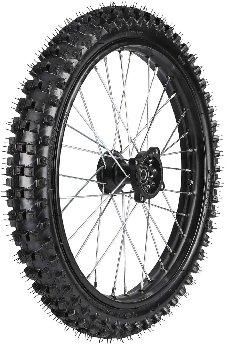 70/100-19 Front Wheel Tire and Rim Inner Tube With 15mm Bearing Assembly for Pit Pro Trail Dirt Bike