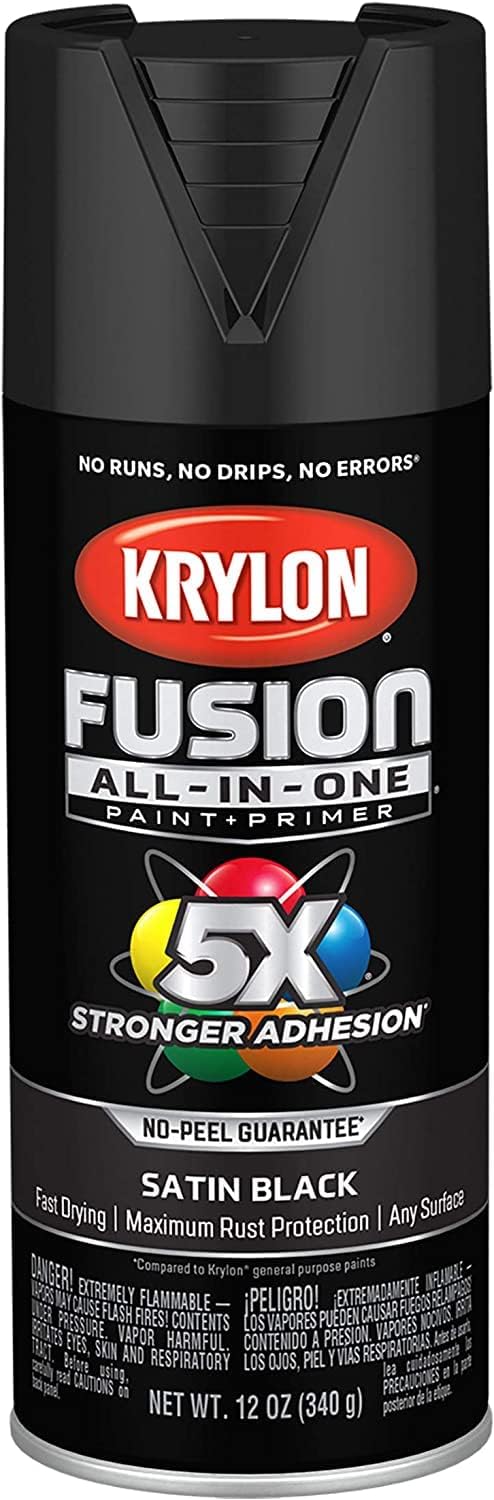 K02732007 12 oz. Satin Black Fusion All-In-One Spray - 6ct. Case