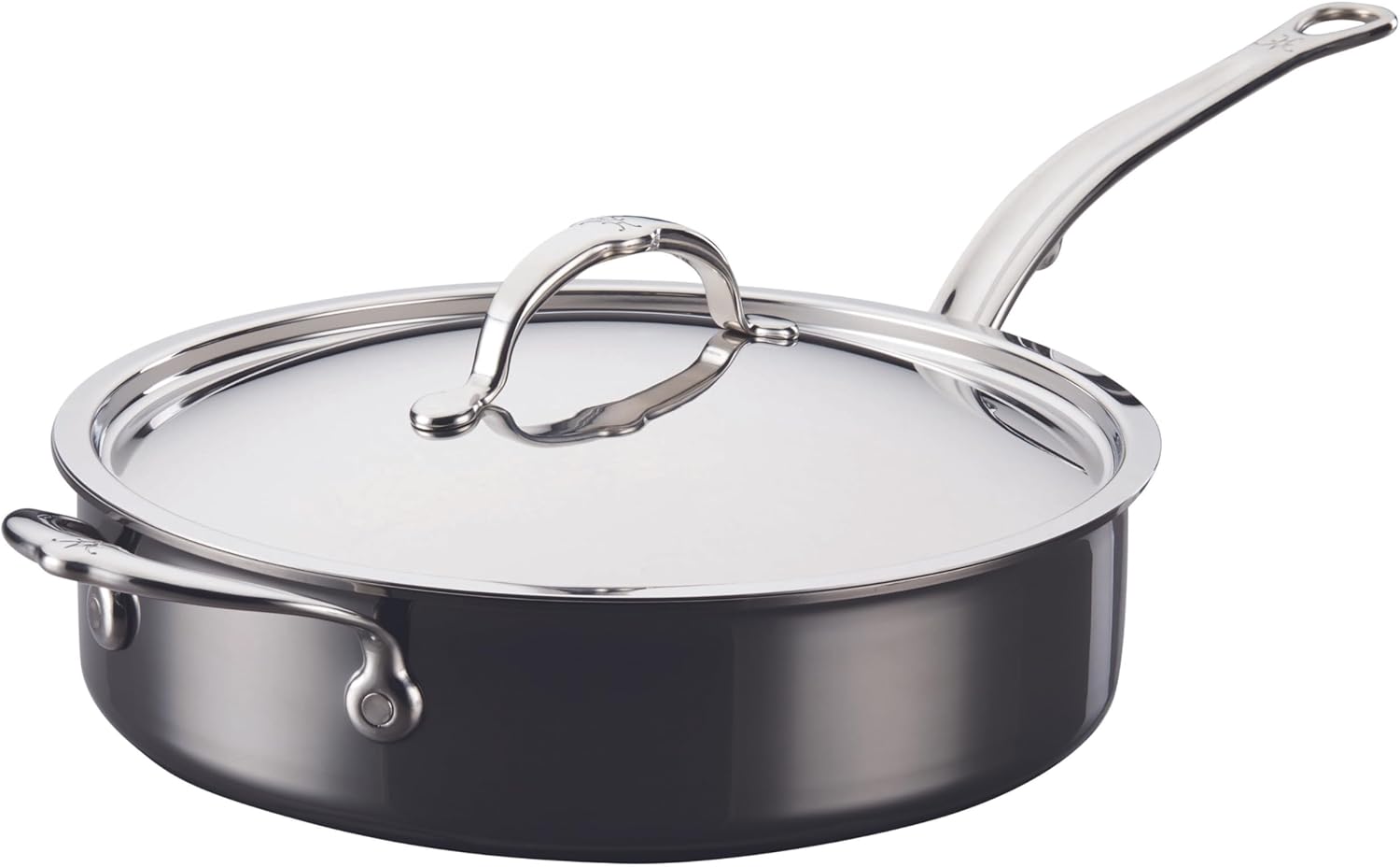 Hestan - NanoBond Collection - Titanium Stainless Steel 3.5-Quart Sauté Pan with Lid - Toxin, PFAS, & Chemical Free Clean Cookware, Induction Cooktop Compatible
