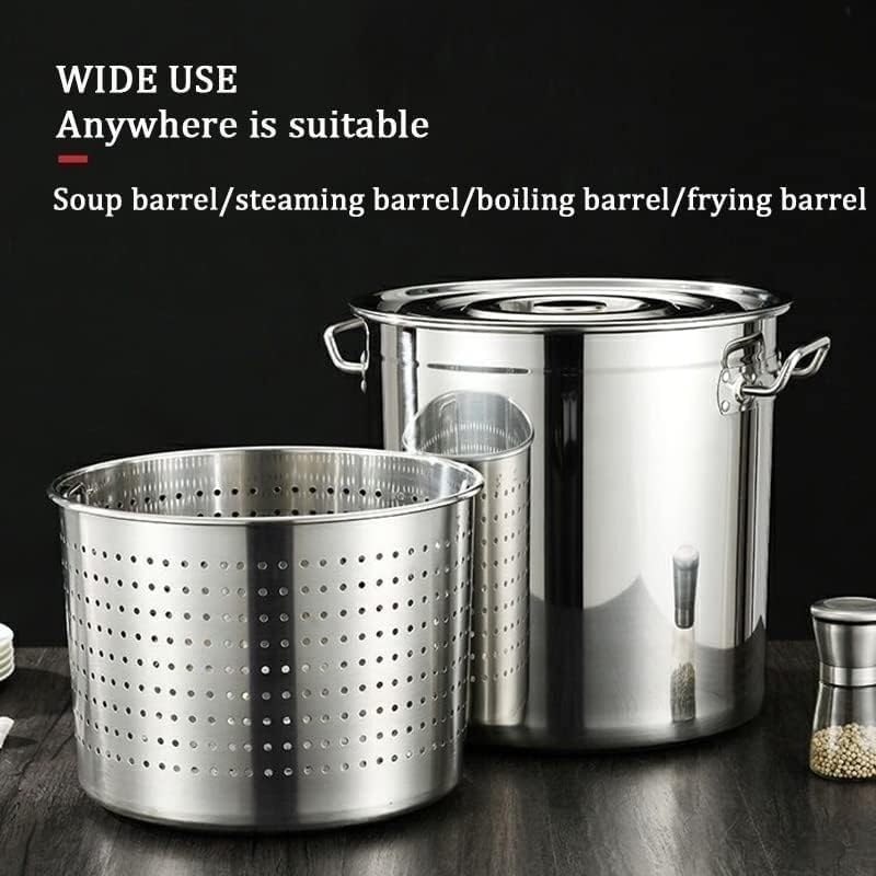 Polished Stainless Steel Stock Pot Brewing Kettle Stainless Steel Lobster Shrimp Boiler Steamer Turkey Fryer Pot(45cm/17.7inch)