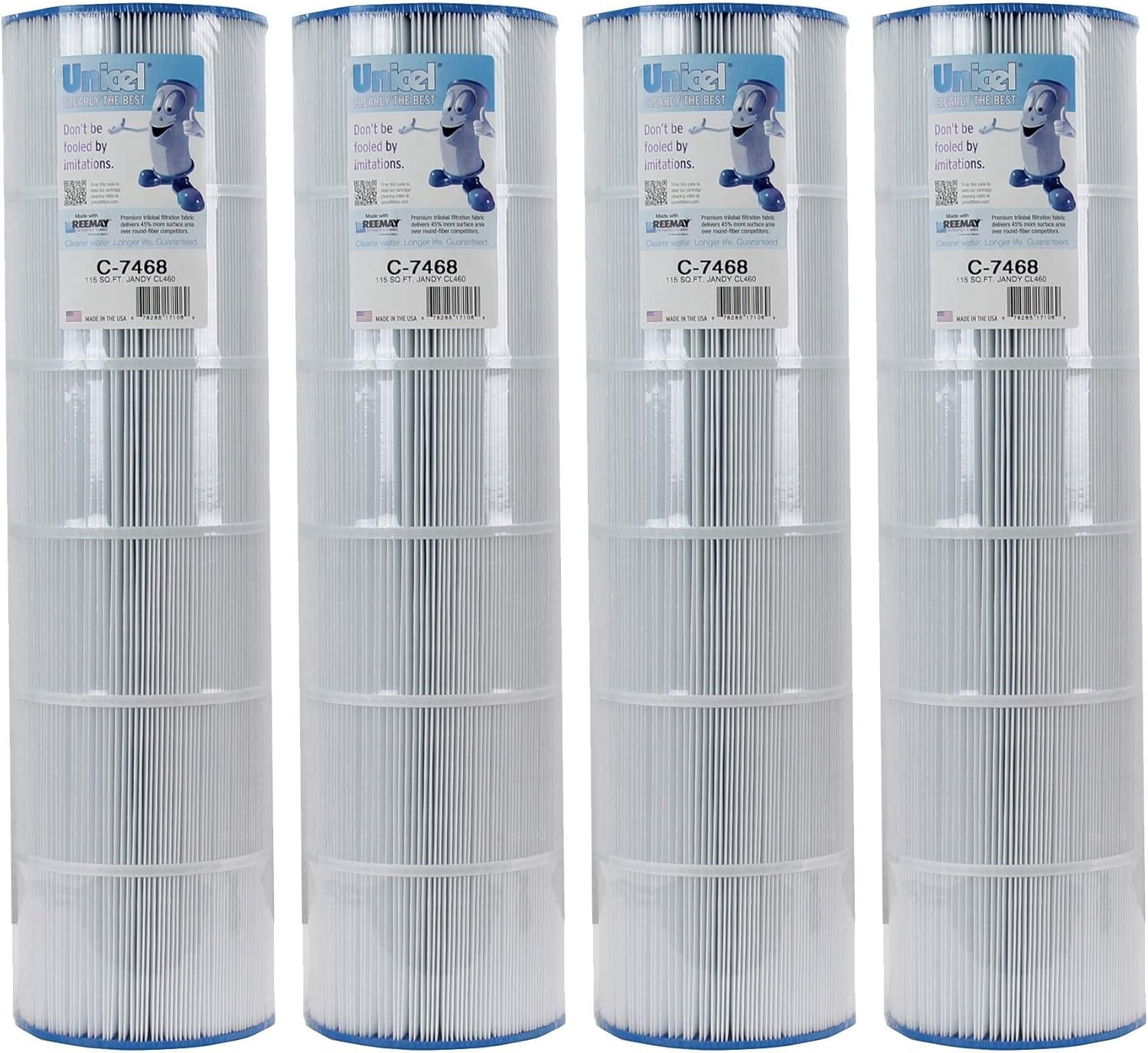Unicel C-7468 Swimming Pool Filter Replacement Cartridge for Jandy CL460 (4 Pack)