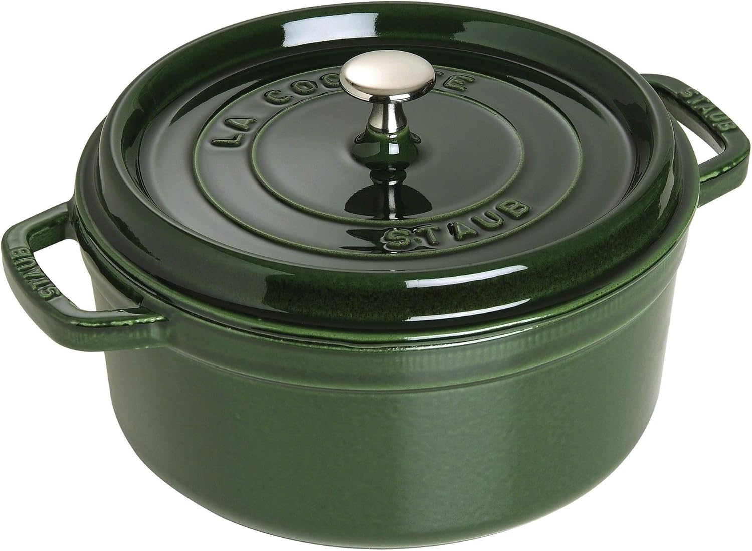 STAUB Cast Iron Round Cocotte, Dutch Oven, 13.25-quart, serves 12+, Made in France, Matte Black