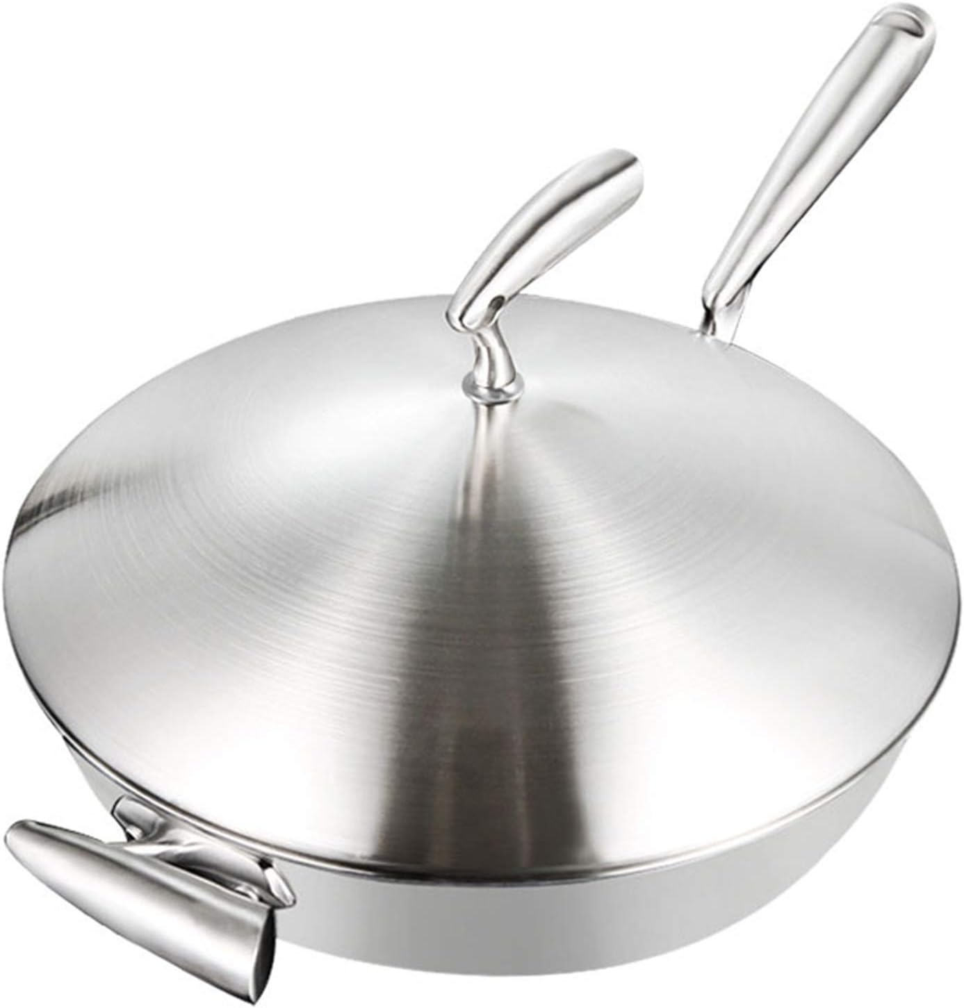 Frying Pan Skillet Wok with Lid Wok Pan with Stainless Steel Lid Wok Frying Pan Fried Eggs Pancakes Fried Steak Cooking Pot