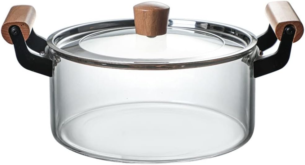 Transparent Glass Pot Heat Resistant Soup Household Kitchen Vegetable Salad Instant Noodle Bowl Cookware