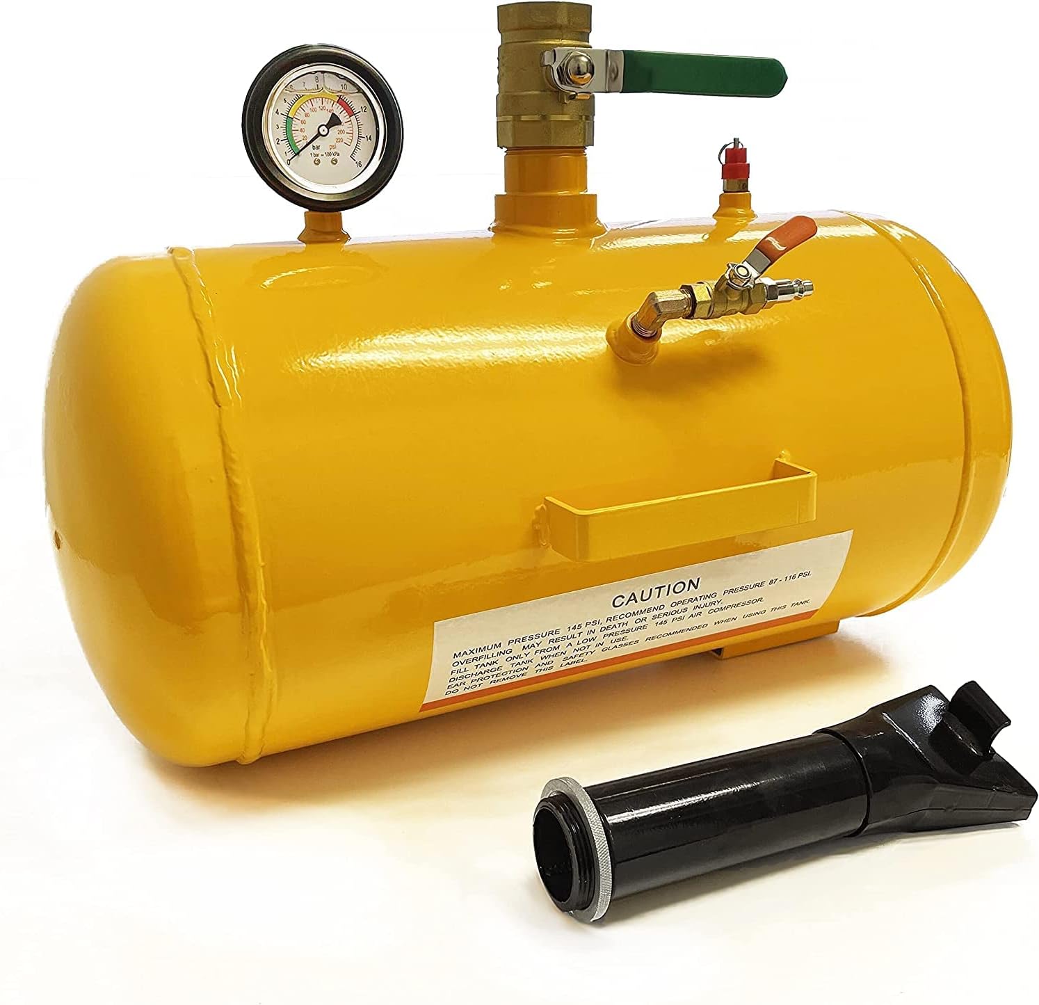 HTTMT- 7.5 Yellow Gallon Vehicle Air Tire Bead Seater Blaster Tool Seating Inflator Truck ATV 145PSI [P/N: ET-CAR-TIRE005-7.5G-YELLOW]