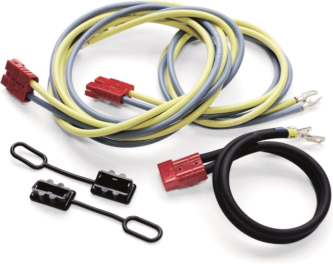 WARN 70928 Quick Connect Winch Power Cable Wiring Kit for Front and Rear of Vehicle, Red, Blue, Yellow, Black