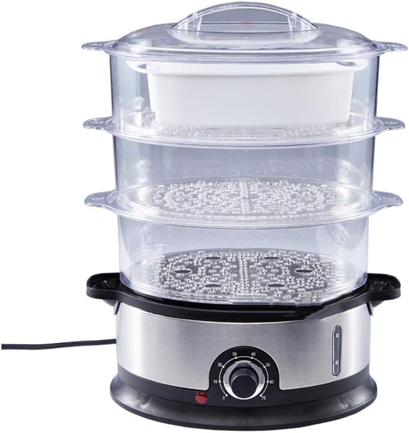 Home Electric Food Steamer Multifunctional Steamer Pot Automatic Power-of 3-Layer Large Capacity Seafood Steamer Cooker