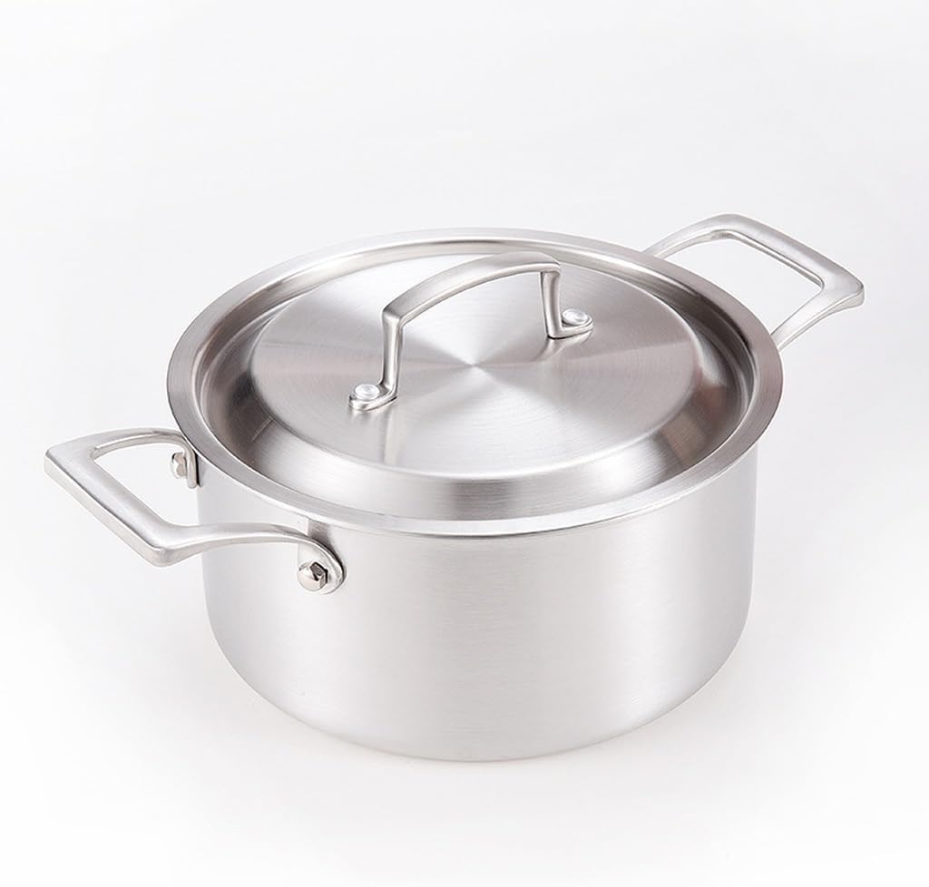 Stainless Steel Stock Pot Soup Sauce Pan Cooking Pots Lids Cover Daily Use Stockpot Pans For The