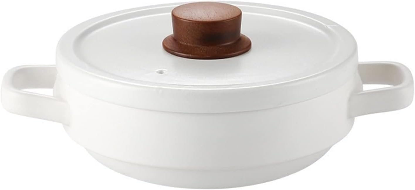 Small Household Ceramic Casserole, Smokeless Clay Stew Soup Pot, Temperature Resistant Rice Stone Cooker, Single Bottom