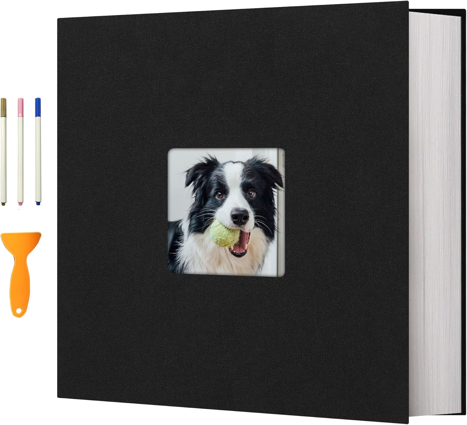 Vienrose Photo Album Self Adhesive 13x12.6 for 600 Photos Linen Scrapbook 120 Pages