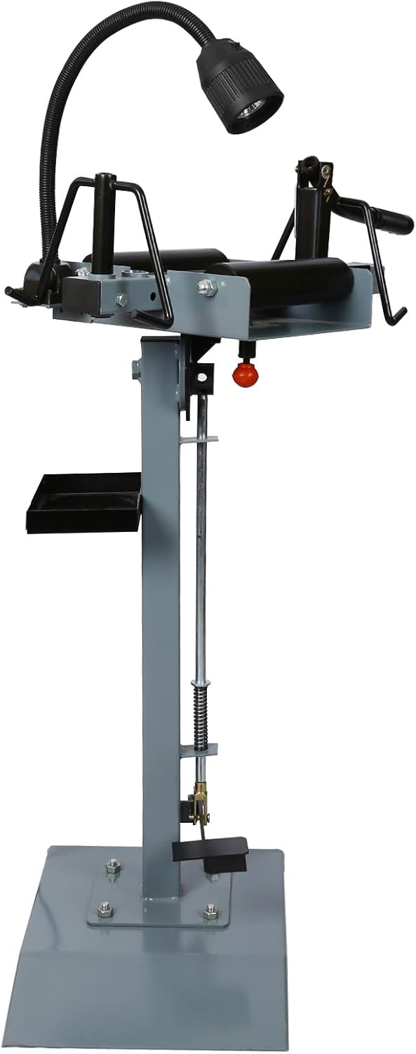 Car Truck Tire Spreader with Tilting Table Portable Tire Changer with LED Light Manual Tire Spreader Portable Tire Changer Stand Tire Spreader Tool for Light Truck and Car