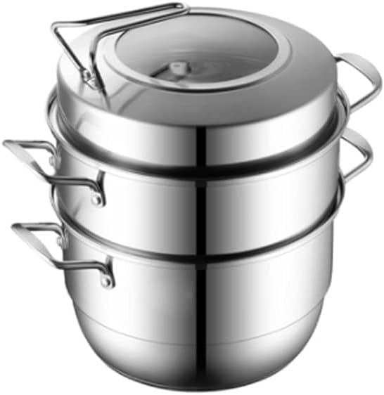 Steamer Household Stainless Steel Thickened Large Capacity More 3 Three-layer Stove Induction Cooker Cooking Pot(
